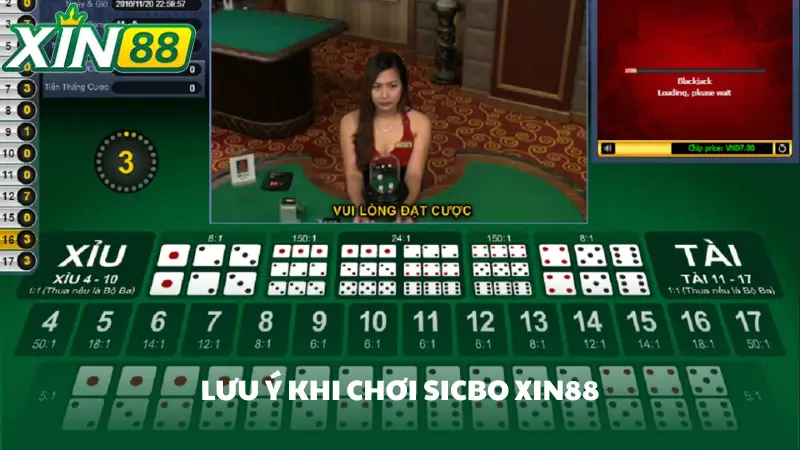 Lưu ý khi chơi Sicbo Xin88